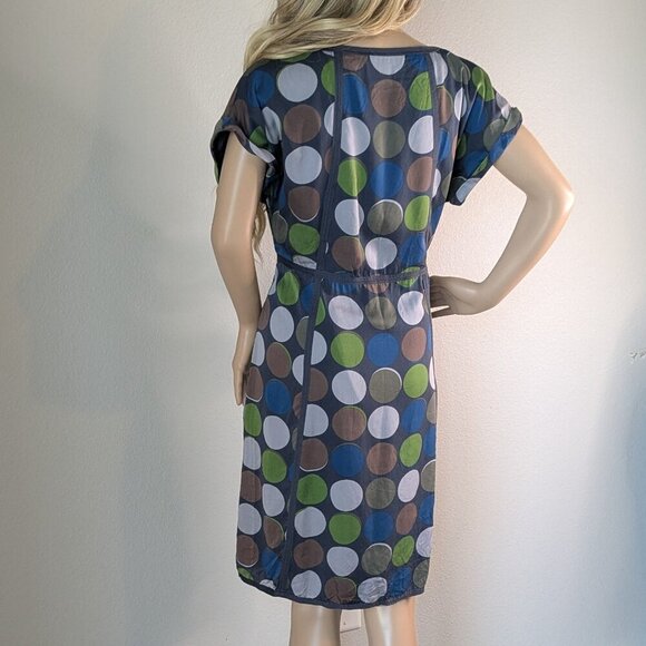 BODEN Silk Notting Hill Polka Dot Dress Sheath Lined Knee Length Women's Sz 12R - Picture 5 of 16
